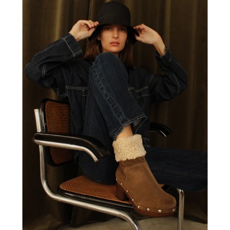 Wooden Boot Ilaria Brown